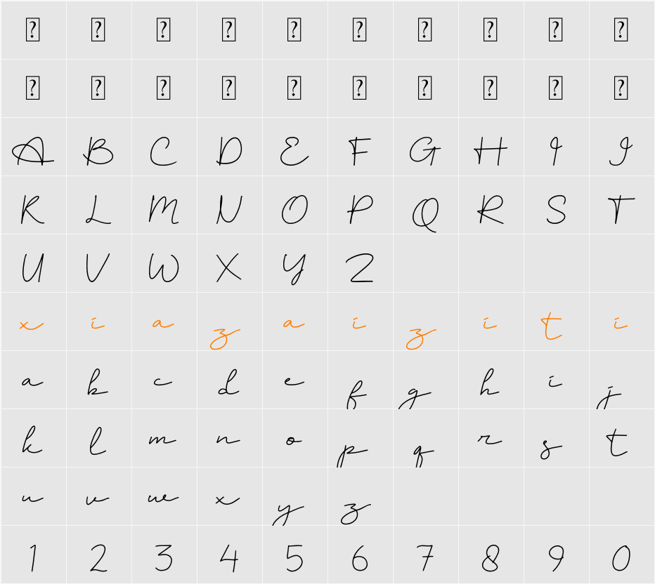 Batelga 字符映射表