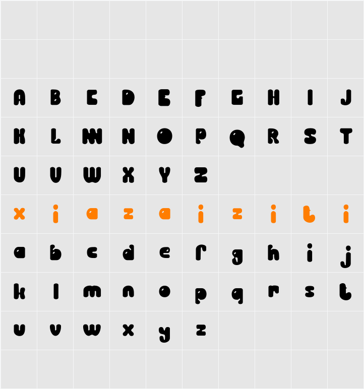 Benicio Blur Demo 字符映射表