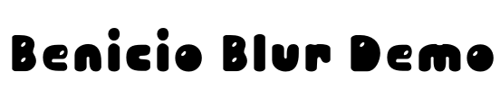 Benicio Blur Demo 字体预览图