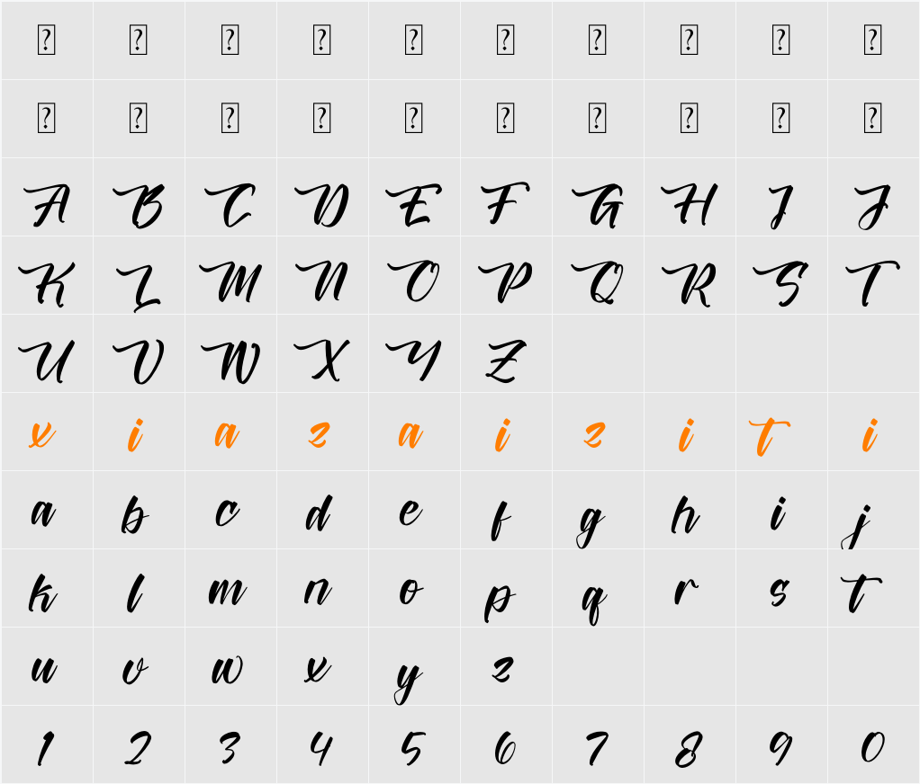 Battrich Delighta 字符映射表