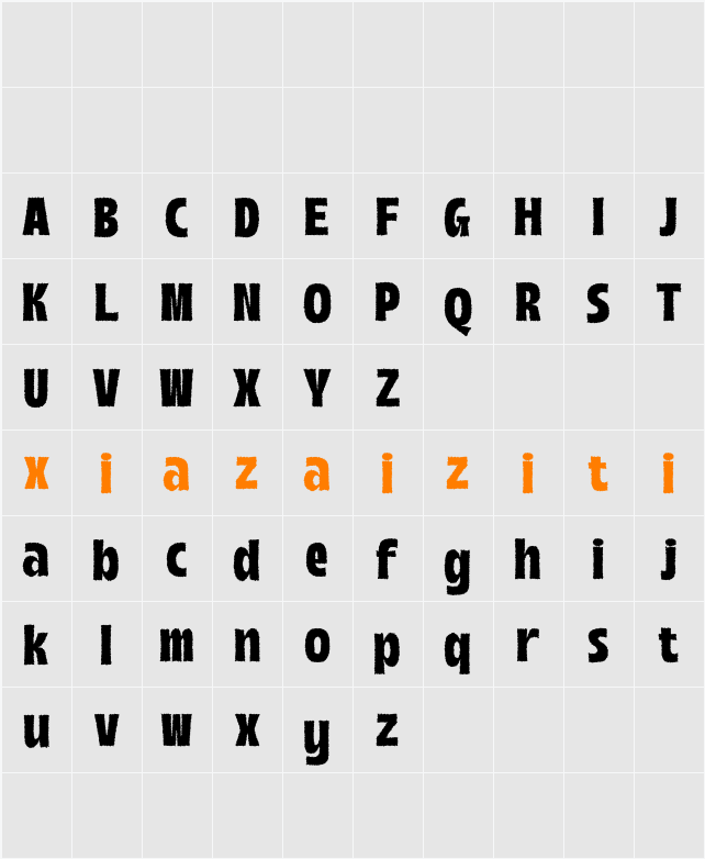 Boughy Rough Demo 字符映射表