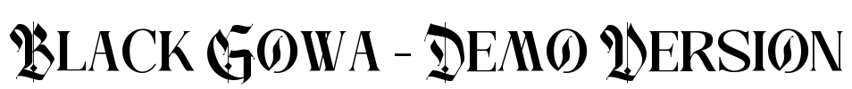 Black Gowa - Demo Version