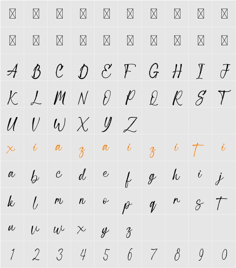 Blackmoard Signature 字符映射表