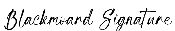 Blackmoard Signature 字体预览图
