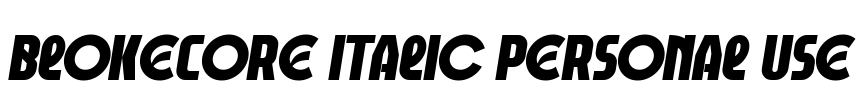 Blokecore ITALIC PERSONAL USE