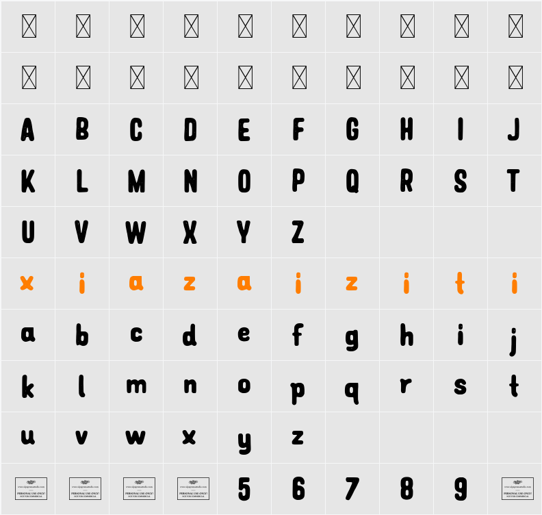 Blackburn 字符映射表