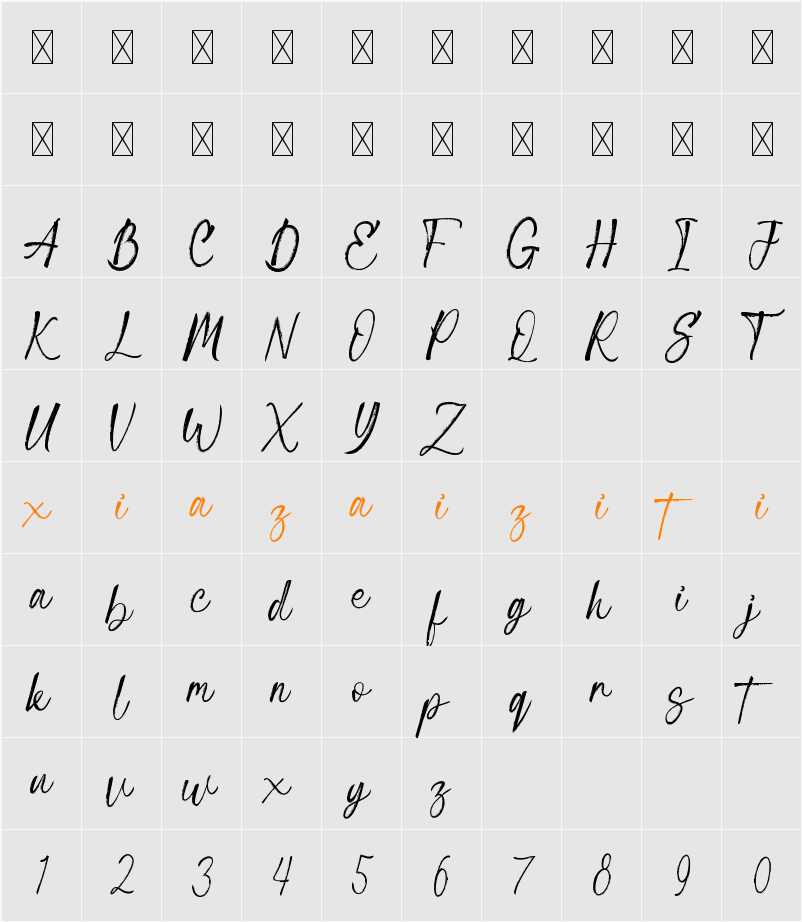 Blackmoard Signature 字符映射表