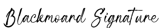 Blackmoard Signature 字体预览图