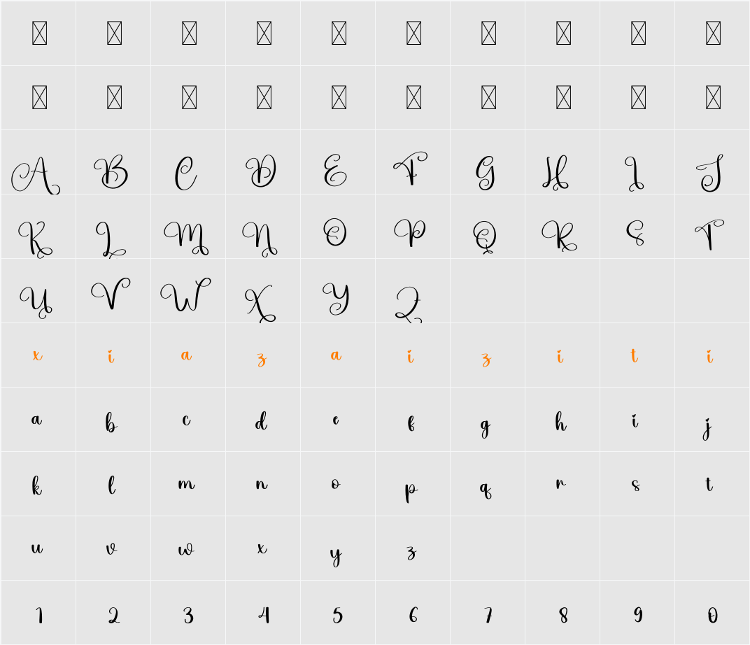 Blackside 字符映射表