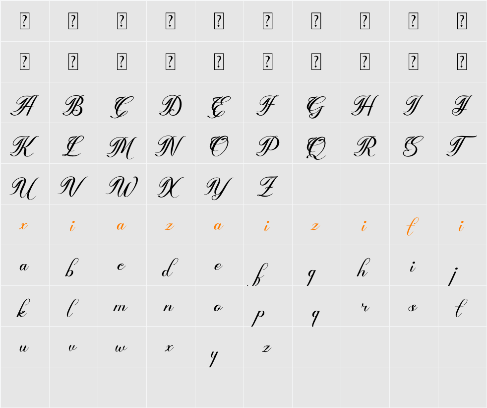 Bebegik Panthay 字符映射表