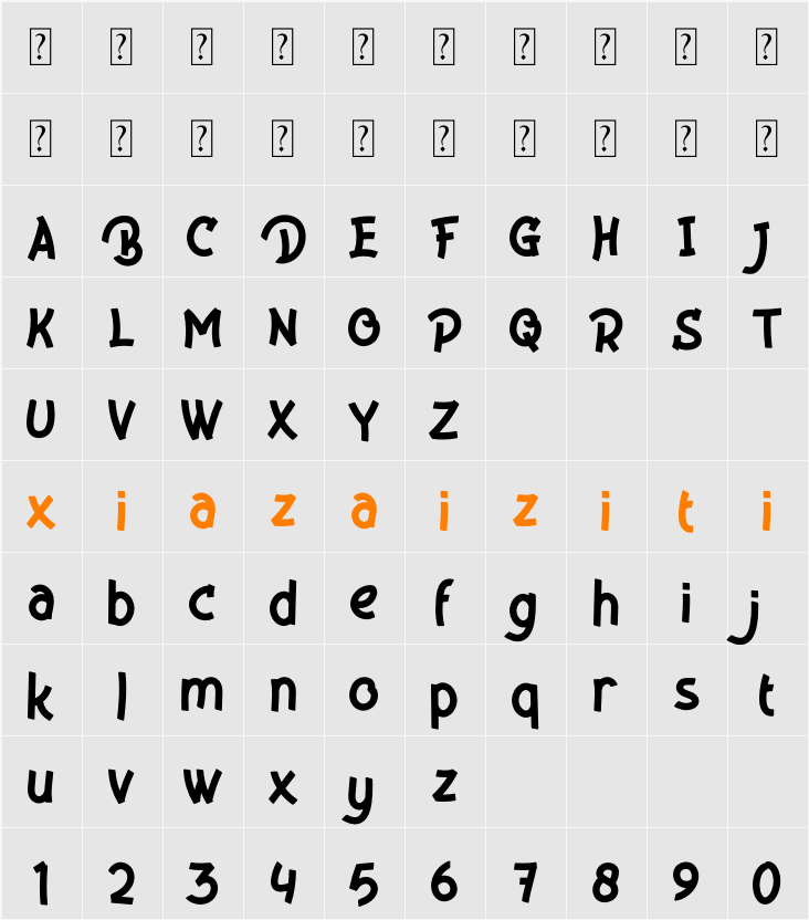 Bhlingglers 字符映射表