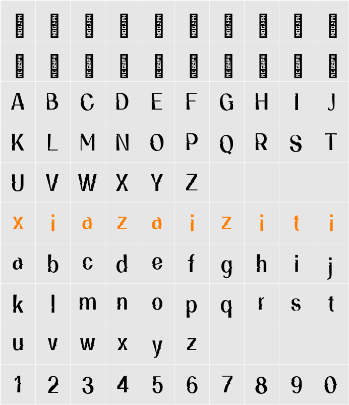 Bambinta Personal Use 字符映射表