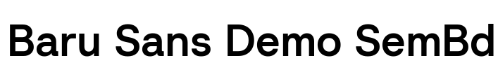 Baru Sans Demo SemBd