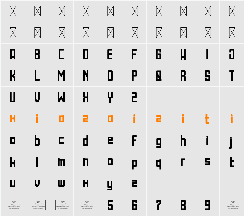 Blooms 字符映射表