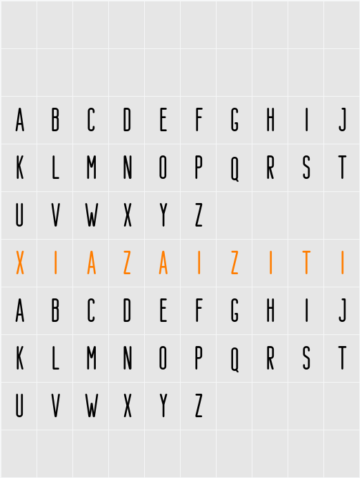 Bondie Rounded Demo 字符映射表