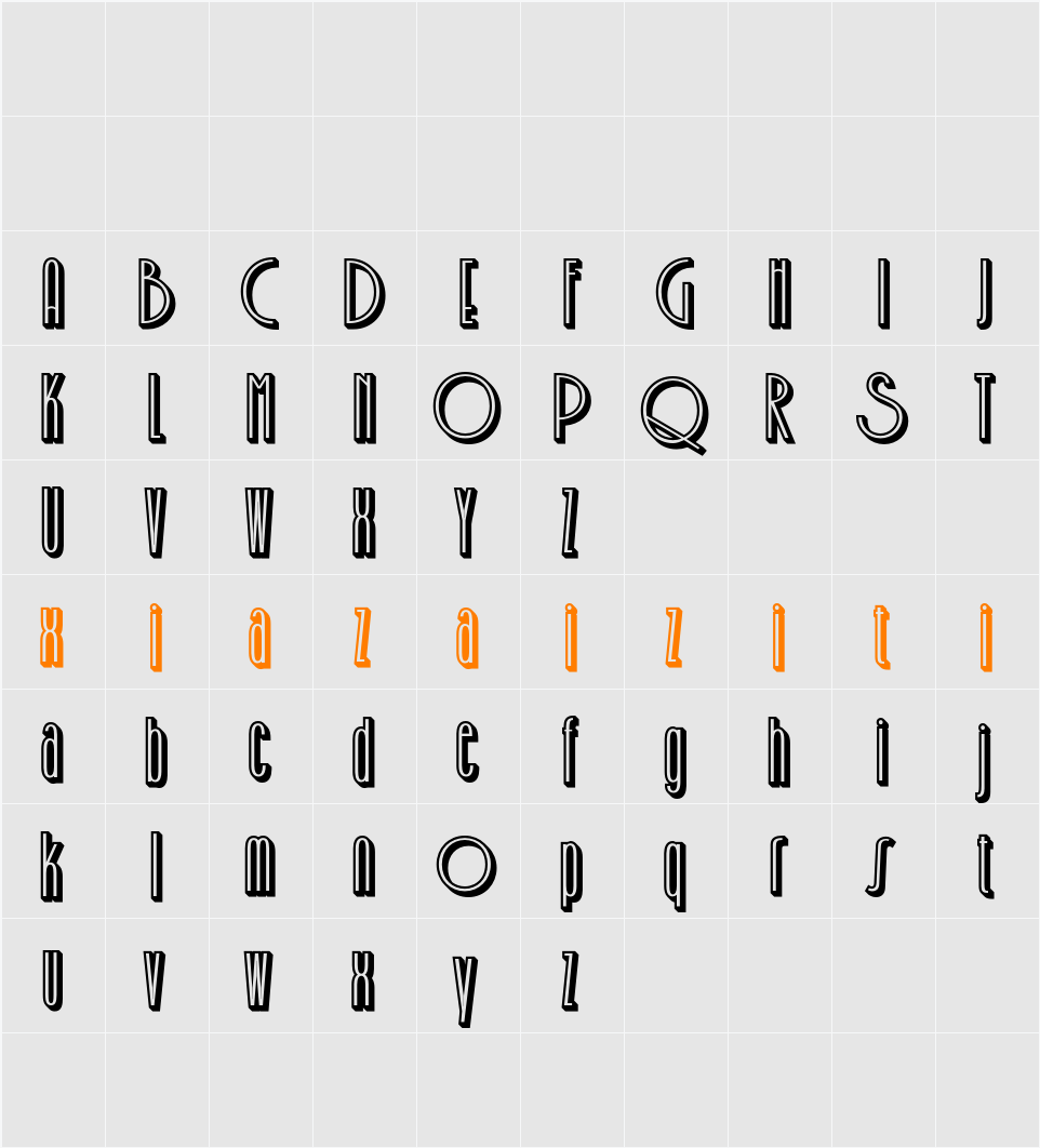 Belkon Extrude Right Demo 字符映射表