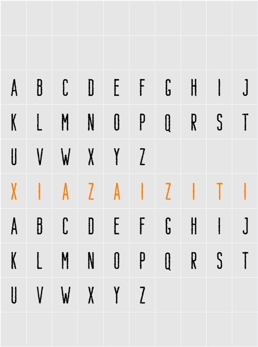 Bondie Rough Demo 字符映射表