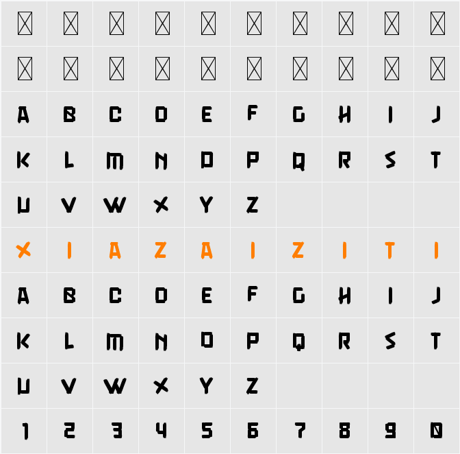 Booms PERSONAL USE 字符映射表