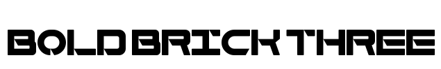 Bold Brick Three 字体预览图