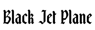 Black Jet Plane