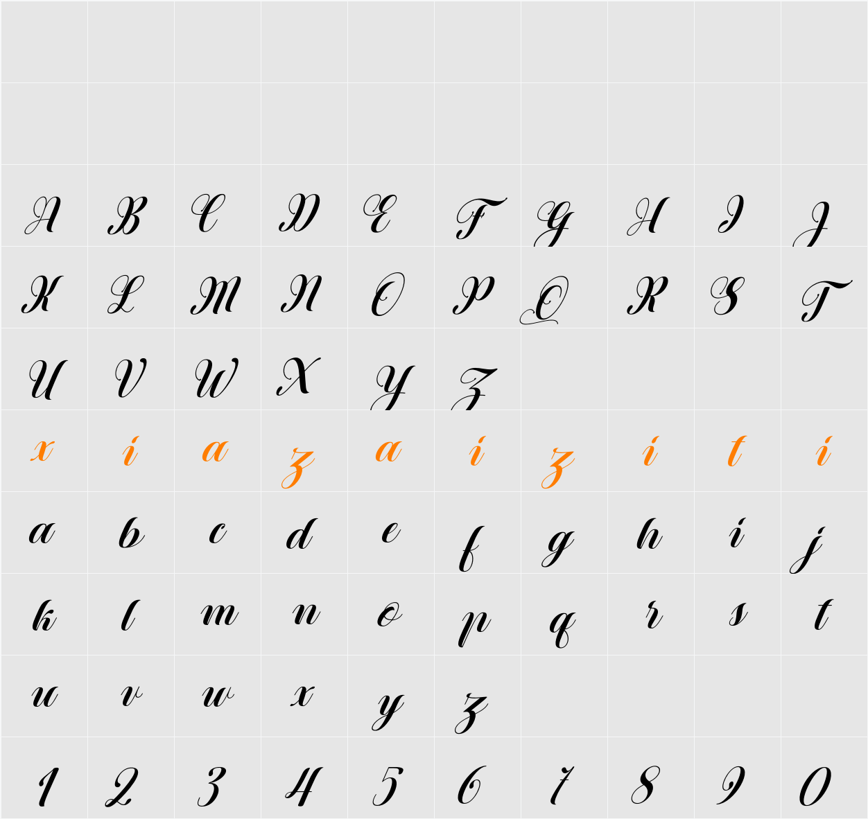 Belanttara 字符映射表