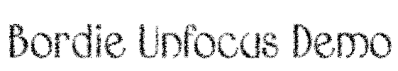 Bordie Unfocus Demo