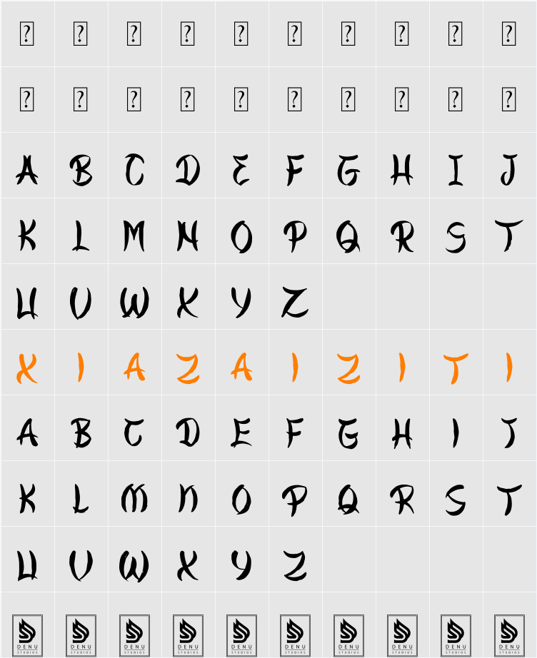 Blossom Sakura 字符映射表