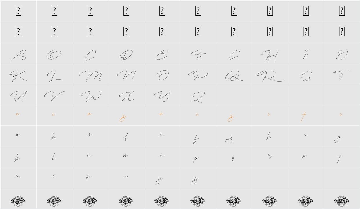Benitha Unity DEMO VERSION 字符映射表
