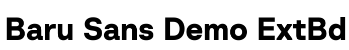 Baru Sans Demo ExtBd