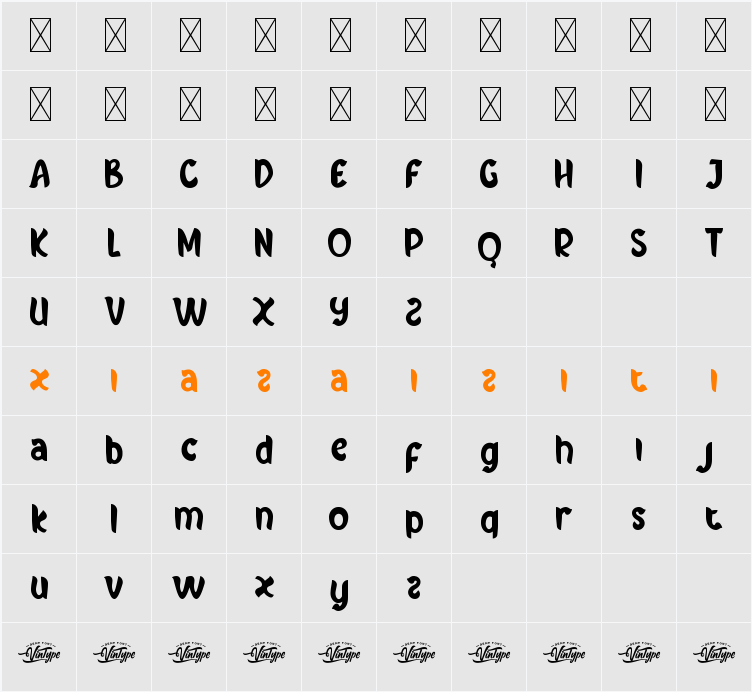 AvocadoMilkDemo 字符映射表