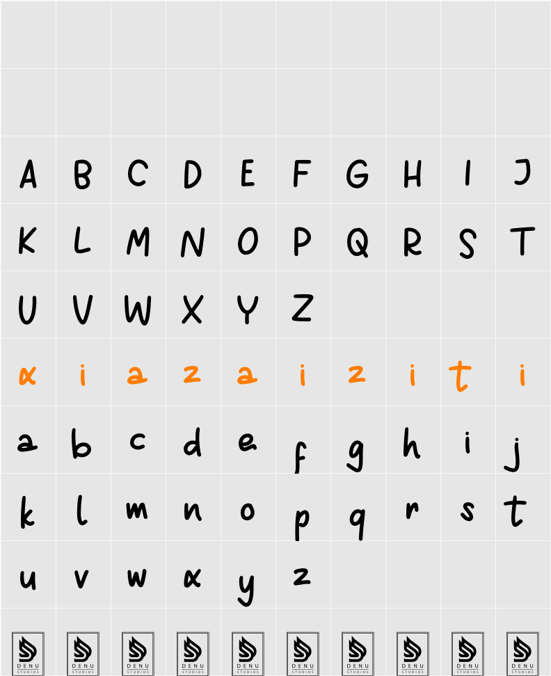 Beginning Joy 字符映射表