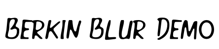 Berkin Blur Demo 字体预览图