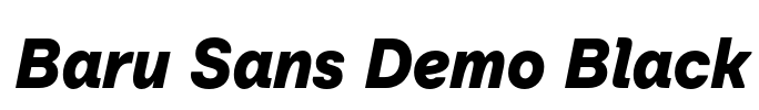 Baru Sans Demo Black