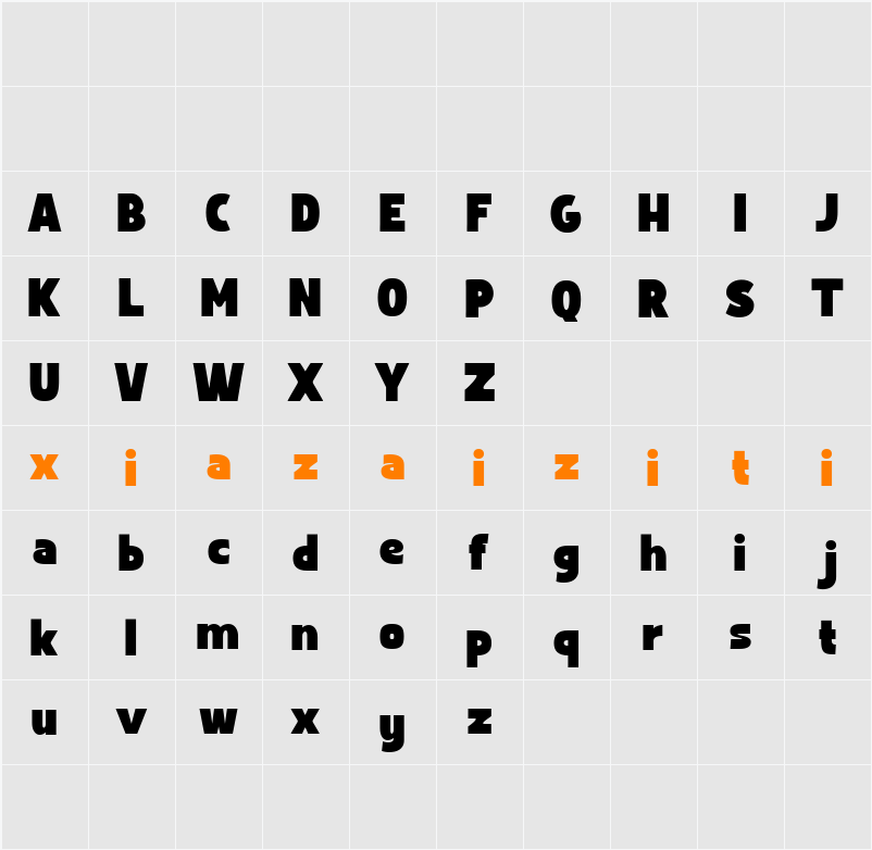 Bardy 字符映射表