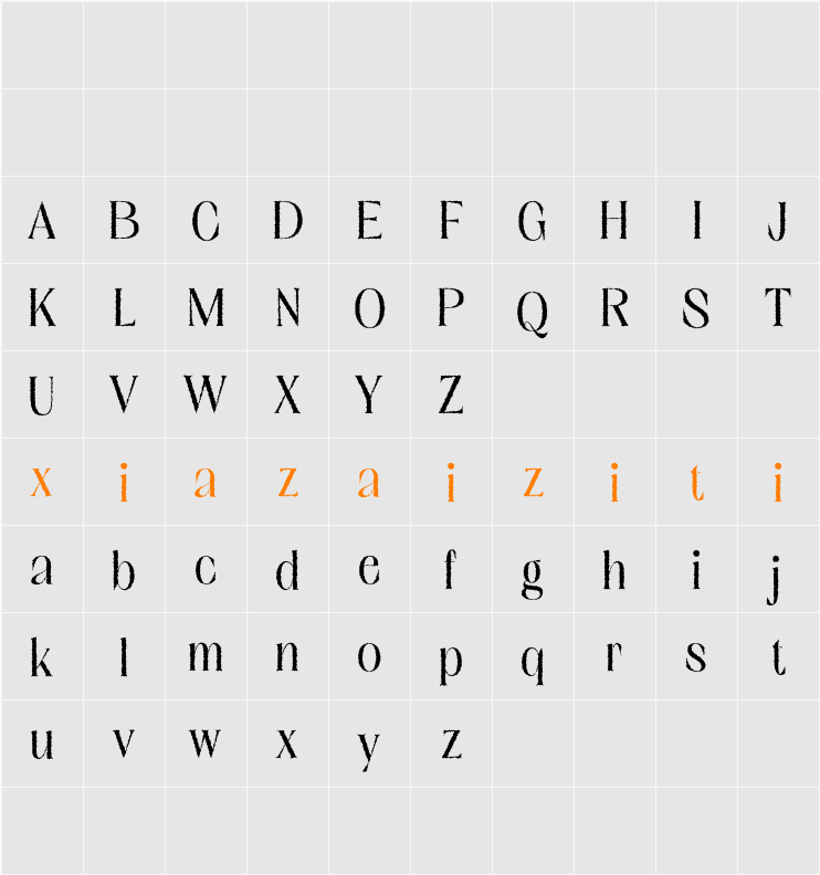 Balvine Rough Demo 字符映射表