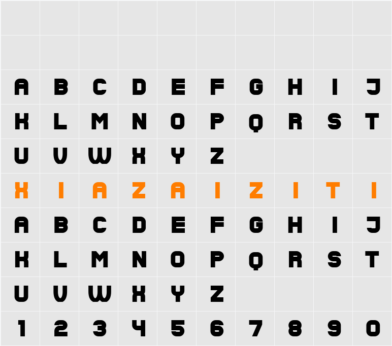 Bigliana 字符映射表