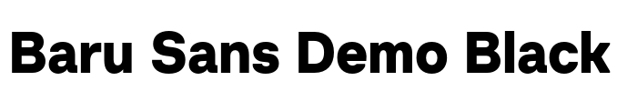 Baru Sans Demo Black