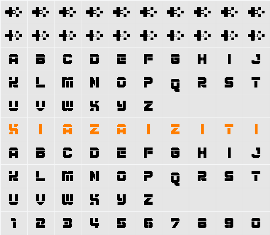 Brighterdays 字符映射表