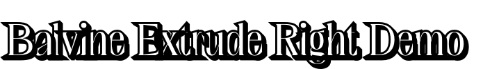 Balvine Extrude Right Demo 字体预览图