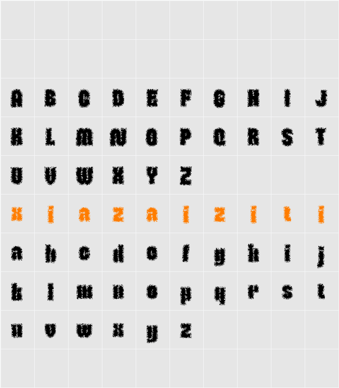 Bamboly Unfocus Demo 字符映射表