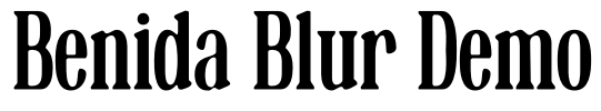 Benida Blur Demo 字体预览图