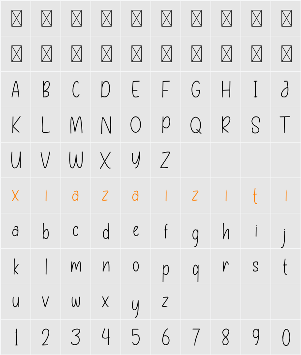 Brenda Home 字符映射表