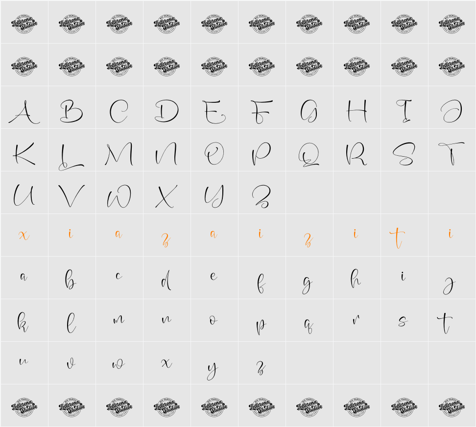 Beauty Sungold DEMO VERSION 字符映射表