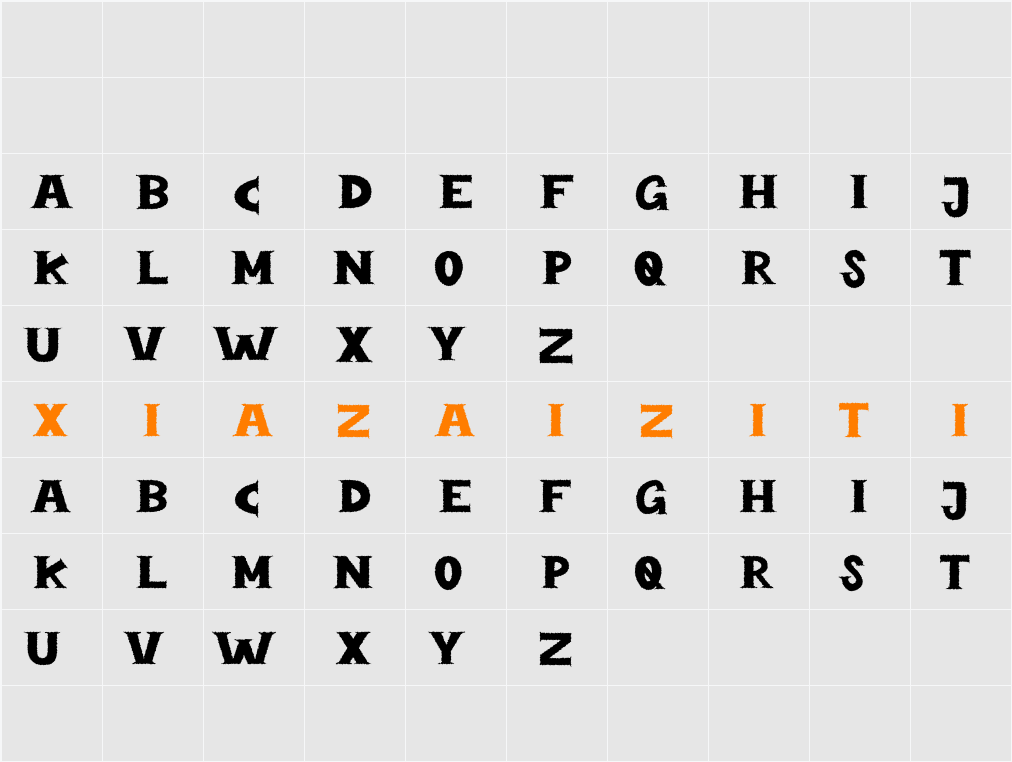 Bandaland Rough Demo 字符映射表