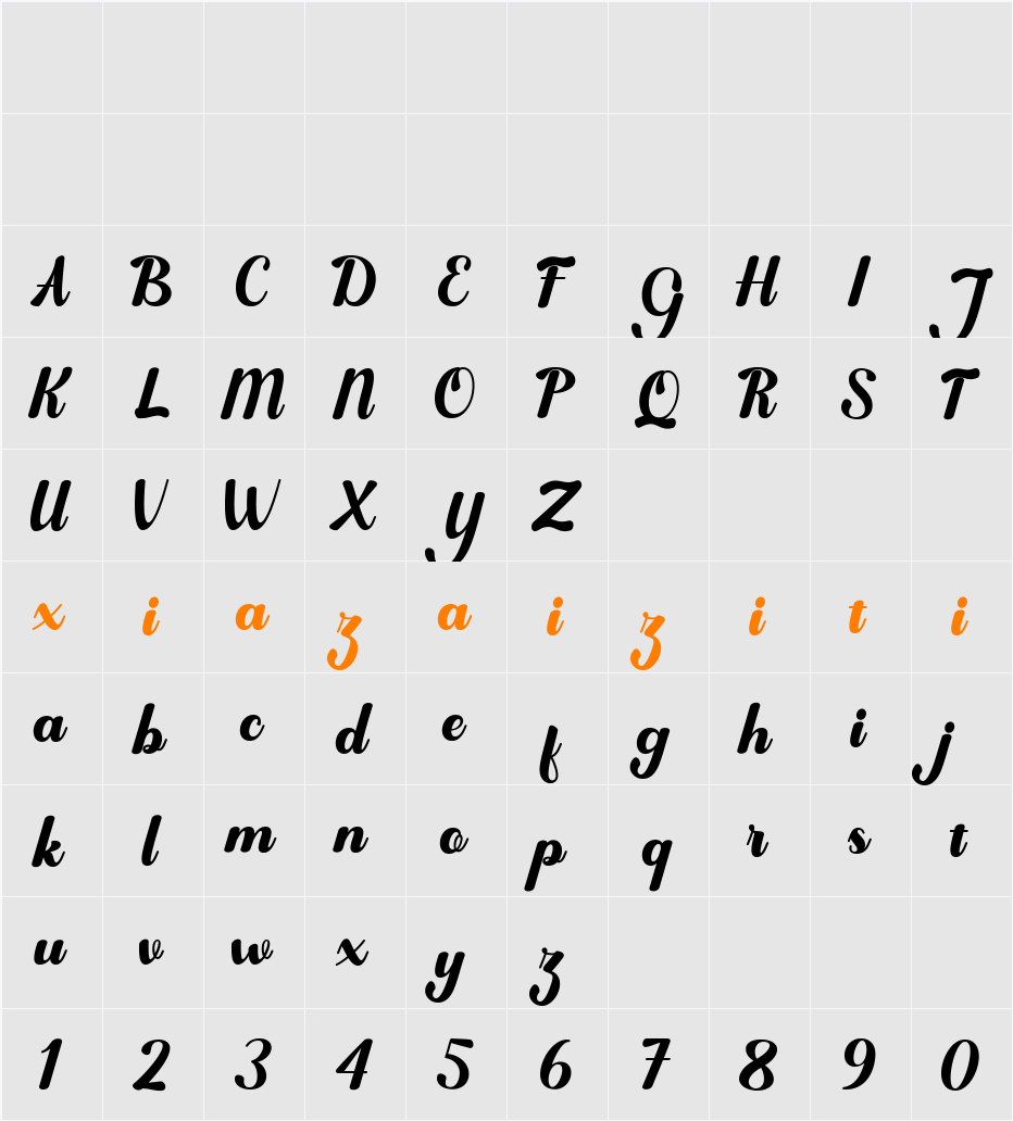 Bellona 字符映射表