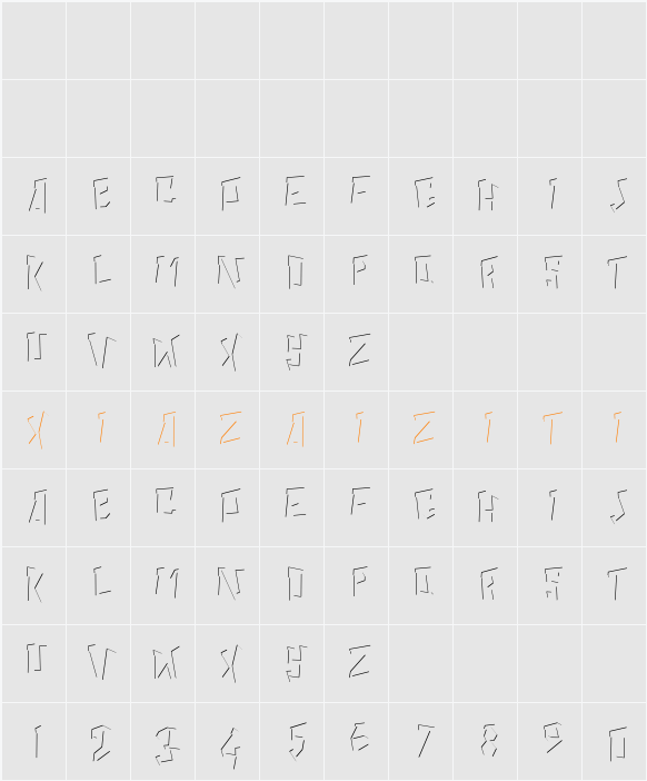 Blamtastic Inner 字符映射表