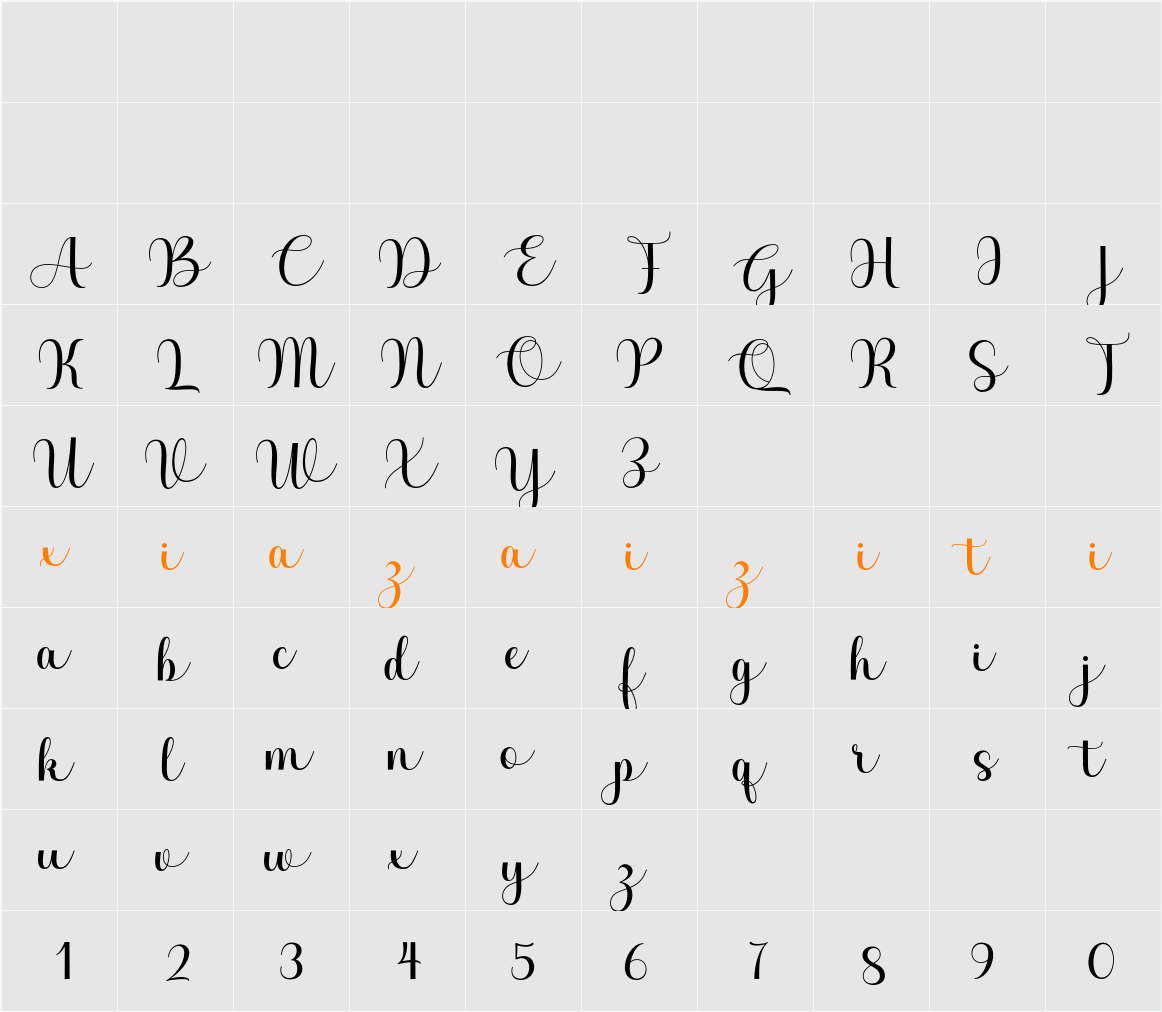 Baby Shopia 字符映射表