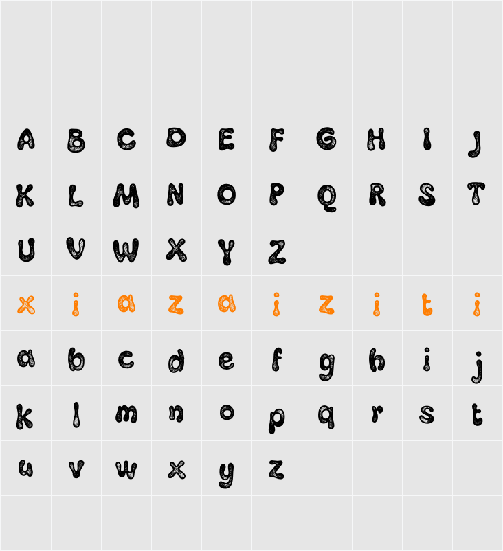 Boyers Stamp Demo 字符映射表