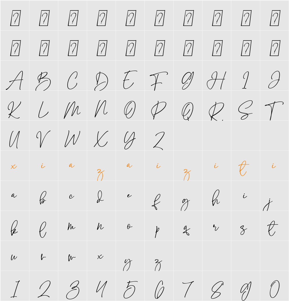 Bolesmith 字符映射表