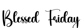 Blessed Friday 字体预览图
